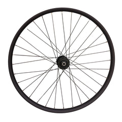 QR / THRU AXLE 700c (ETRTO 622x19) Road Hybrid CX Cyclocross Gravel Bike FRONT Wheel - Taiwan Sealed Bearings (6 Bolt) Disc Brake Hub - 32x Black Spokes - Lightweight 930g