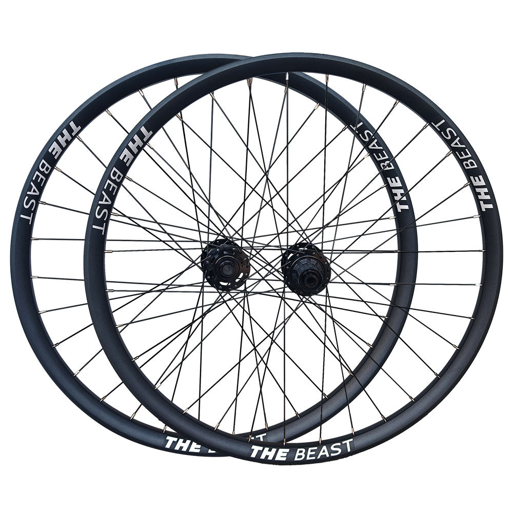 HIGH END - (12x148mm/15x110mm) BOOST THRU AXLE 29" 29er (ETRTO 622x30) Mountain MTB E-Bike Specific Wheelset 8/9/10/11/12 Speed - HG / SRAM XD / Shimano Microspline - Pillar PSR Spokes - Super High Strength 4D Rims - Tubeless Compatible