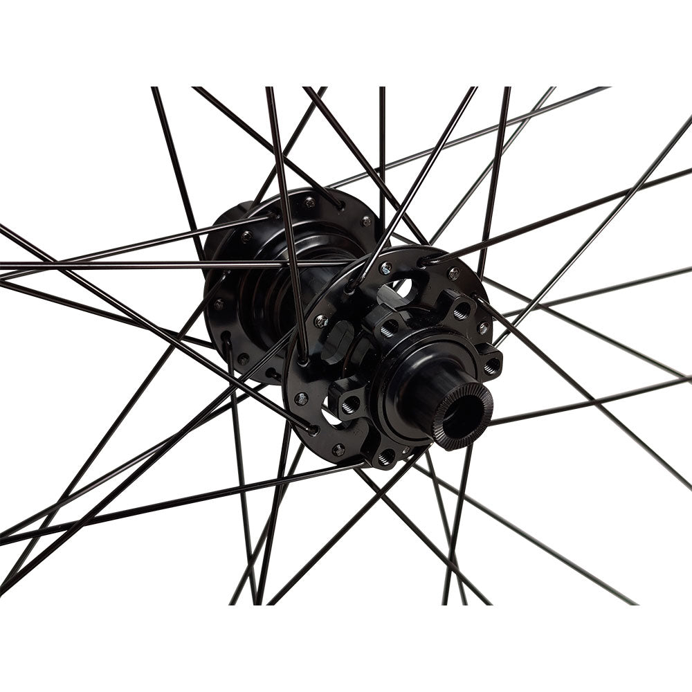 27.5” 650b Downhill Wheel Set – 6-Bolt Disc – 20×110 Front / 12×150–157 Super Boost Rear – 30mm Rim – Tubeless Compatible