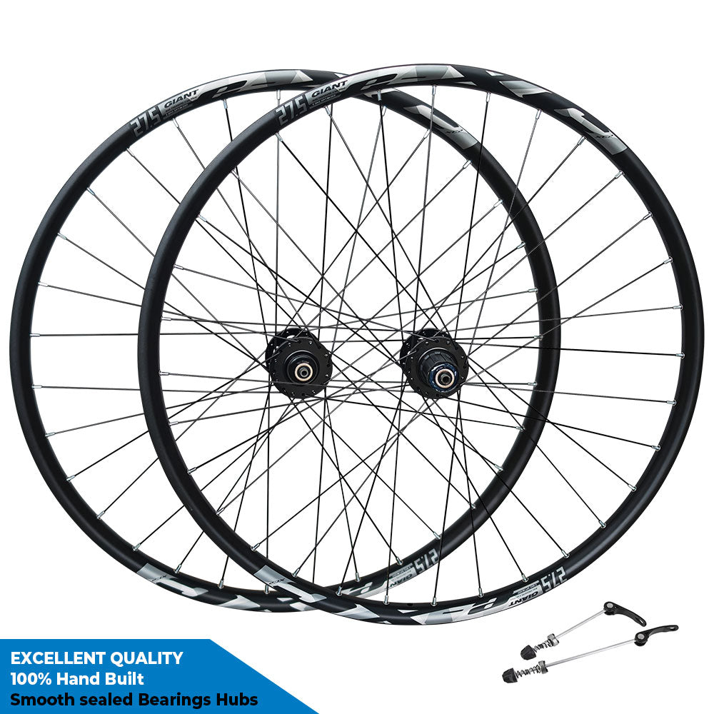 Giant XC2 QR 27.5" 650b (ETRTO 584x25) MTB Mountain Bike DISC BRAKE Wheelset 7/8/9/10/11 Speed - Sealed Bearings Hubs - Tubeless Compatible