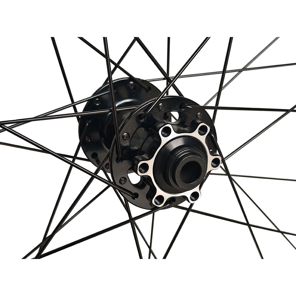 12x110mm BOOST THRU AXLE 700c Road Cyclocross Gravel E-Bike FRONT Wheel - Taiwan Sealed Bearings (6 Bolt) Disc Hub - Tubeless Compatible - Lightweight 870g