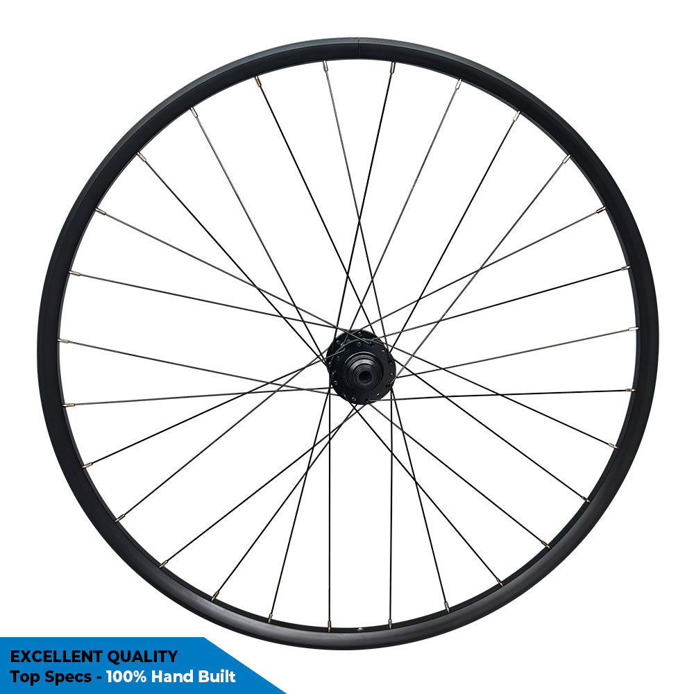 12x110mm BOOST THRU AXLE 700c Road Cyclocross Gravel E-Bike FRONT Wheel - Taiwan Sealed Bearings (6 Bolt) Disc Hub - Tubeless Compatible - Lightweight 870g