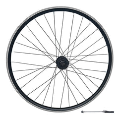 QR 29" 29er (ETRTO 622x19) MTB Mountain Bike FRONT Wheel - Rim & Disc Brake Compatible - Sealed Bearings Hub - Double Wall Rim - 32x Black Spokes