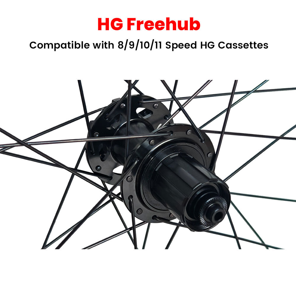 700c Gravel Wheel Set – 6-Bolt Disc – QR / Thru Axle – 25mm Rim – Tubeless – Performance Hubs – HG / XD / XDR – 8–12 Speed – 1770g