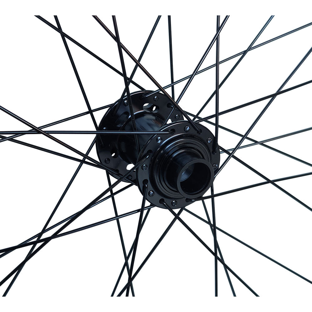 26” MTB / Dirt Jump Wheel Set – 6-Bolt Disc – 20×110 Front / 10×135 Rear – 25mm Rim – Tubeless Compatible – Performance Hubs – Single Speed