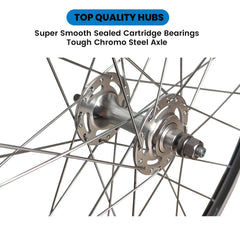 700c Fixie / Fixed / Single Speed Wheel Set – Rim Brake – Bolt-On Axle – 15mm Rim – Flip-Flop Hub