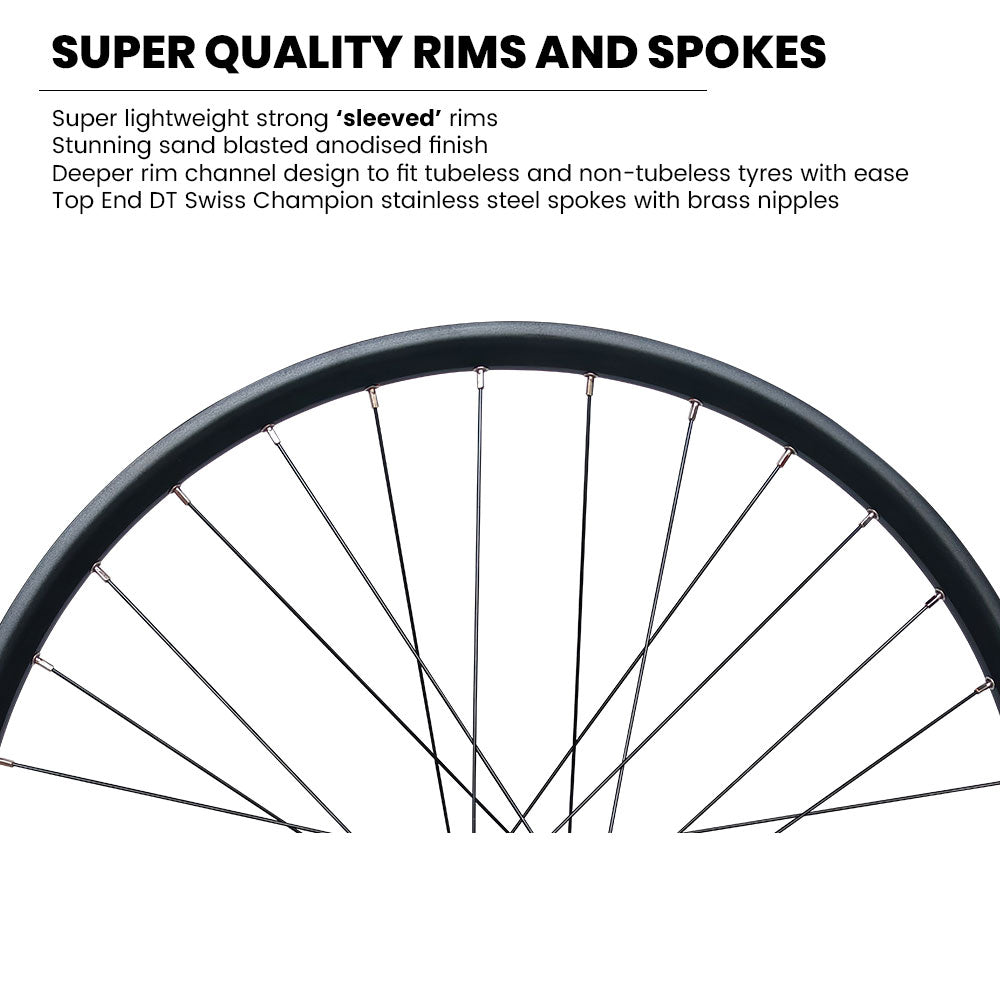 WTB ST i30 (BOOST THRU AXLE 12x148mm/15x110mm) 27.5" 650b (ETRTO 584x30) MTB Bike Wheelset 10/11/12 Speed - HG / Shimano Micro Spline / SRAM XD - 6x Pawls Premium Taiwan Sealed Bearings Hubs - DT Swiss Spokes - Tubeless Compatible