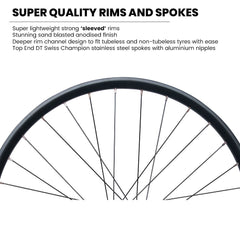 WTB ST I30 (BOOST THRU AXLE 15X110mm) 29" 29er (ETRTO 622x30) MTB Mountain Trail Enduro Downhill Bike Front Wheel - Premium Taiwan Sealed Bearings Hub - DT SWISS Champion Spokes - Tubeless Compatible