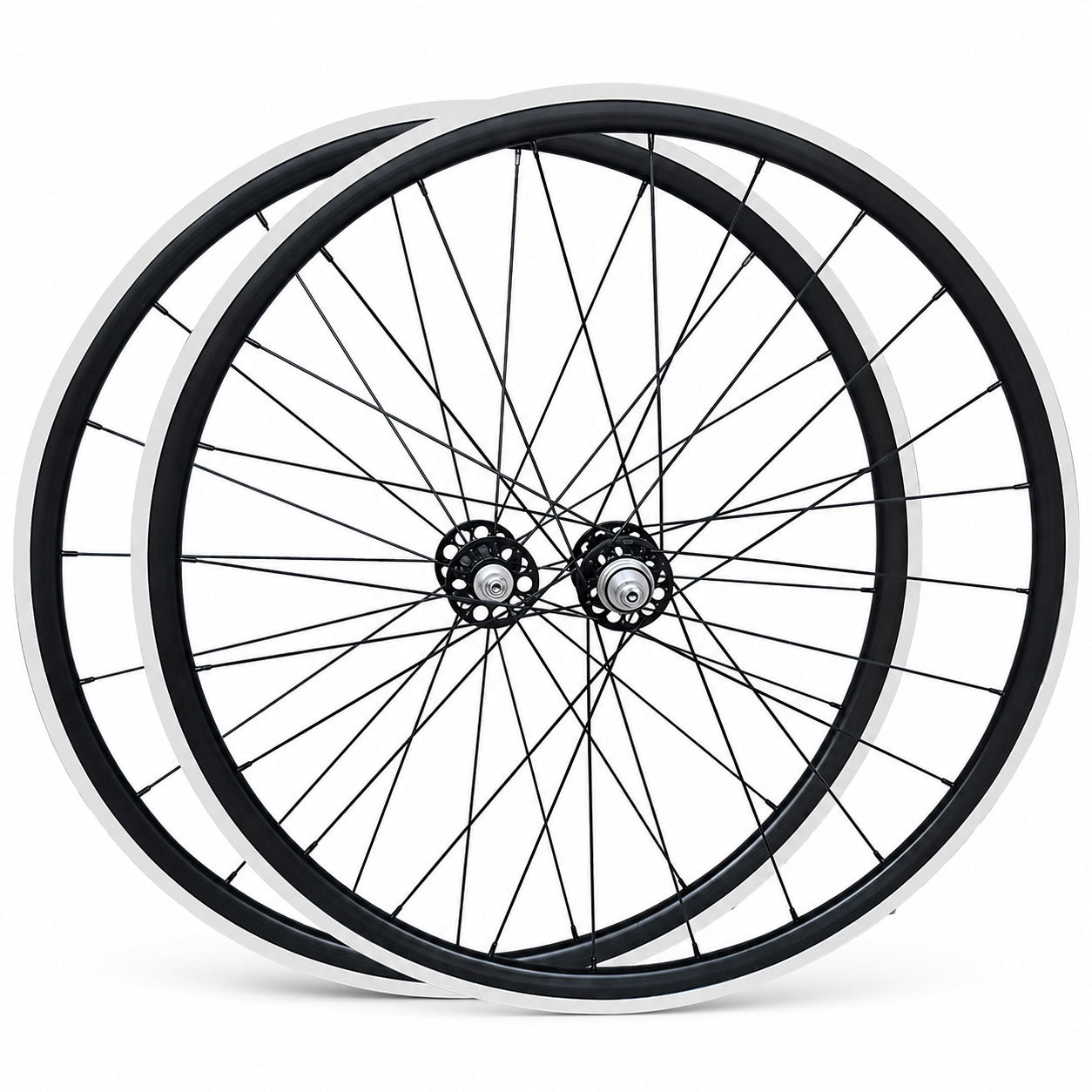 700c Fixie / Fixed / Single Speed Wheelset – Rim Brake – Bolt-On Axle – 15mm Rim – Tubeless Compatible – Carbon Flip-Flop Hub – 1650g