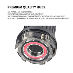 700c Road / Hybrid / CX / Gravel Rear Wheel – 6-Bolt Disc – QR / Thru Axle – 19mm Rim – Performance Hub – HG / XD / XDR – 8–12 Speed – 1030g