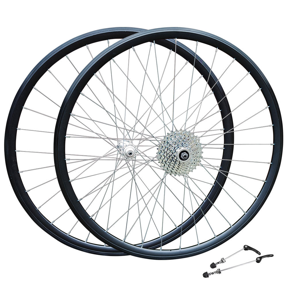 700c Road Wheel Set – Rim Brake – QR – 15mm Rim – 6/7/8 Speed Freewheel