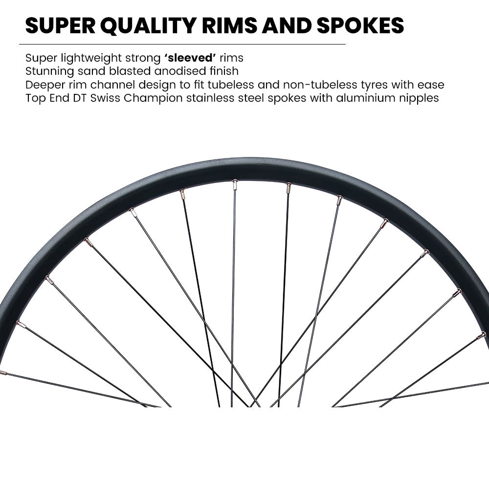 WTB ST i30 27.5” MTB Front Wheel – 6-Bolt Disc – 15×110 Boost Thru Axle – 30mm Rim – Tubeless Compatible – Performance Hub