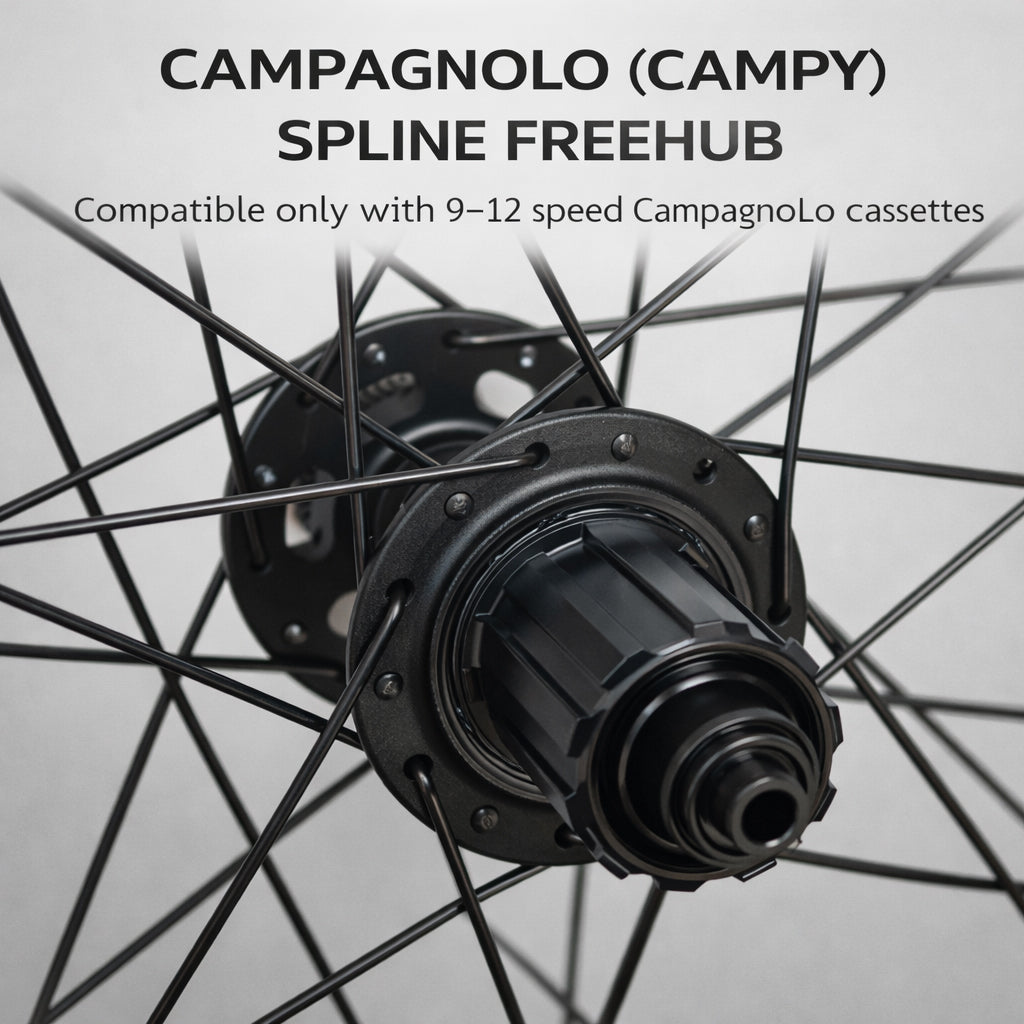 700c Road Rear Wheel – Center Lock Disc (6-Bolt Disc Compatible) – QR / Thru Axle – 20mm Rim – Tubeless – Performance Hub – HG / XDR / MS / Campagnolo – 930g