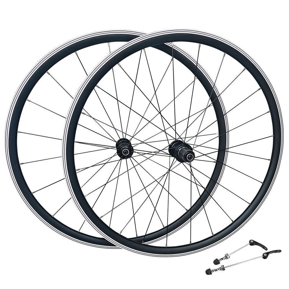 QR 700c (ETRTO 622x14) Road Racing Bike 7/8/9/10 Speed Wheel Set - Sealed Bearings Hubs - Double Wall Rims