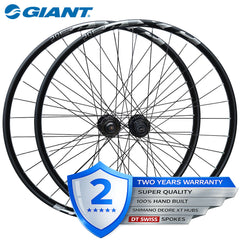 HIGH END - GIANT QR 29" (ETRTO 622x25) MTB Mountain Bike Wheelset 8/9/10/11 Speed - Shimano Deore XT Centerlock Hubs - DT Swiss Champion Spokes - Tubeless Compatible