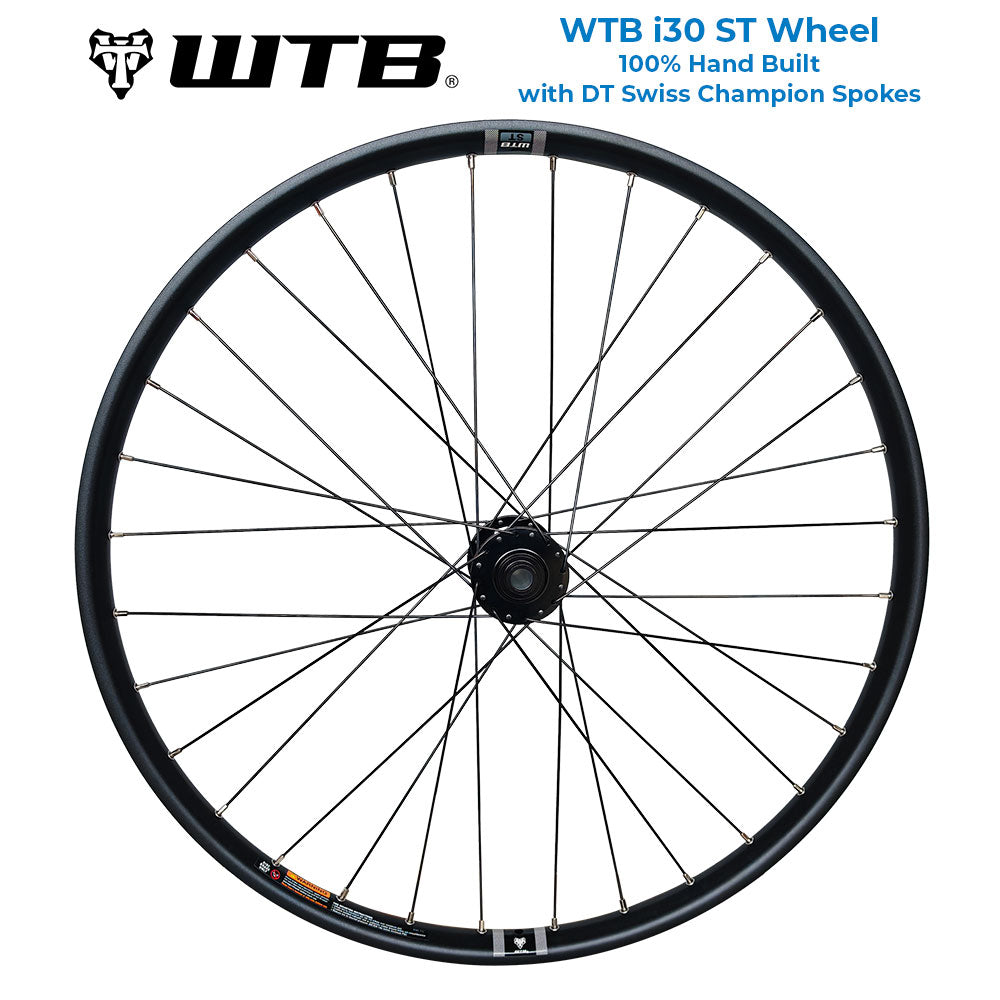 WTB ST I30 (BOOST THRU AXLE 15X110mm) 27.5" 650b (ETRTO 584x30) MTB Mountain Trail Enduro Downhill Bike Front Wheel - Premium Taiwan Sealed Bearings Hub - DT SWISS Champion Spokes - Tubeless Compatible