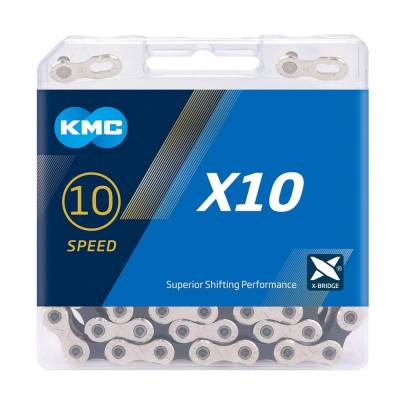 KMC X10 Chain (10 Speed) - 114 Links + Quick Link Included - Extremely Durable