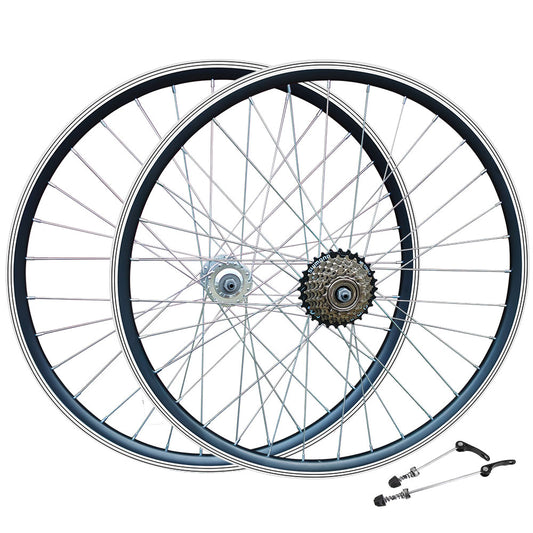 700c Road Wheel Set – Rim Brake – QR – 15mm Rim – 6/7 Speed Freewheel