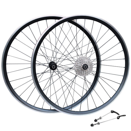 QR 700c (ETRTO 622x15) Road Racing Bike 7/8/9/10 Speed Wheel Set - Sealed Bearings Hubs - Double Wall - 32x Spokes