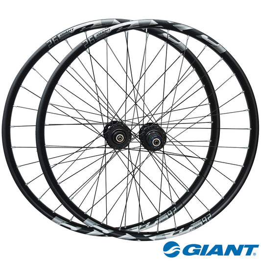 Giant 26” MTB Wheel Set – 6-Bolt Disc – QR / Thru Axle – 25mm Rim – Tubeless Compatible – Performance Hubs – HG / Microspline / XD – 8–12 Speed