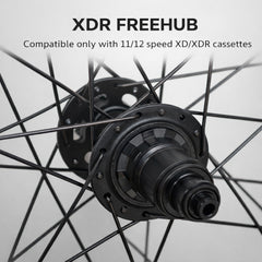 CARBON FIBRE 700c Road Wheel Set – Center Lock Disc – QR / Thru Axle – 22mm Rim – Tubeless Compatible – Performance Hubs – HG / XDR / Microspline – 8–12 Speed – 1475g