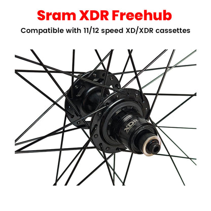 700c Hybrid / CX / Gravel Rear Wheel – 6-Bolt Disc – QR / Thru Axle – 25mm Rim – Tubeless Compatible – Performance Hub – HG / XD / XDR – 8–12 Speed – 1095g