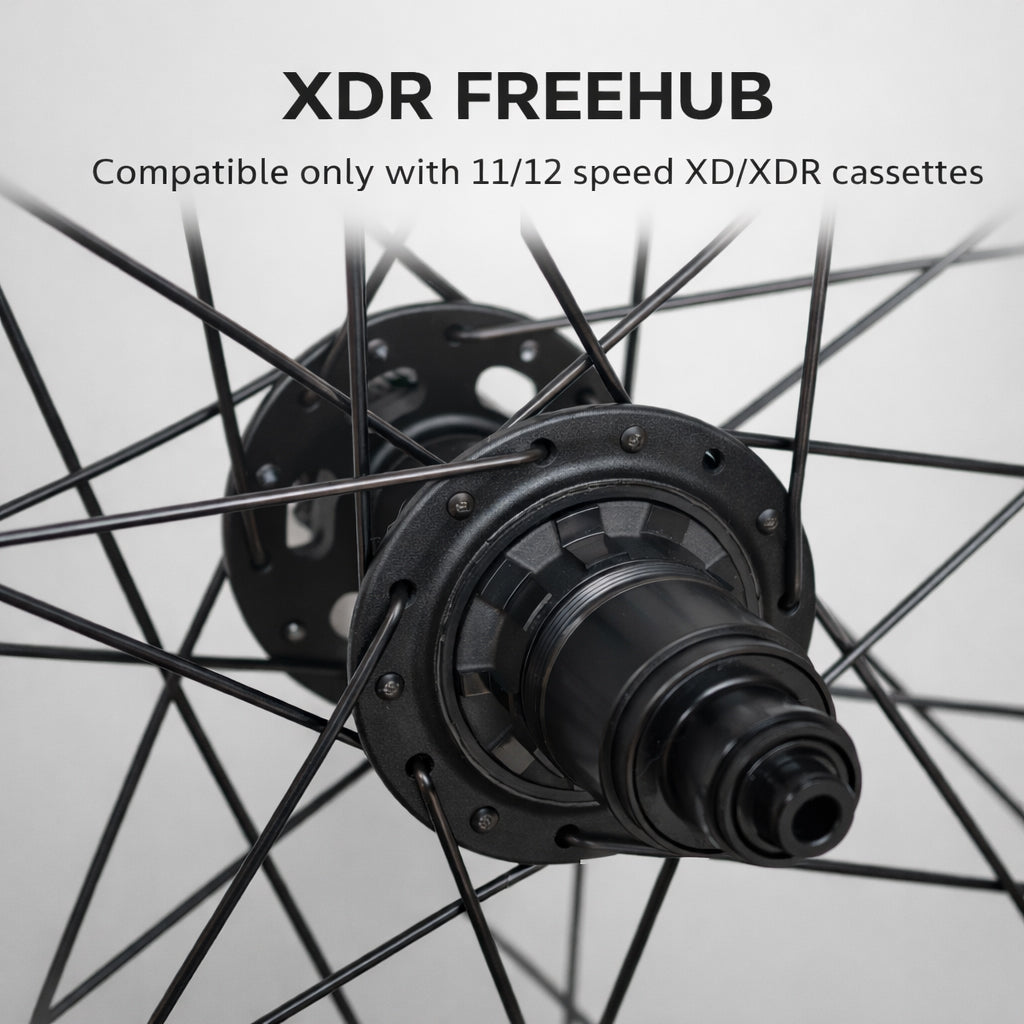 700c Road Rear Wheel – Center Lock Disc (6-Bolt Disc Compatible) – QR / Thru Axle – 20mm Rim – Tubeless – Performance Hub – HG / XDR / MS / Campagnolo – 930g
