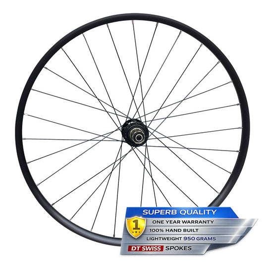 700c Road / Hybrid / CX / Gravel Rear Wheel – 6-Bolt Disc – QR / Thru Axle – 20mm Rim – Tubeless – Performance Hub – HG / XD / XDR – 8–12 Speed – 950g