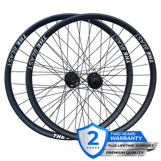 HIGH END - (12x148mm/15x110mm) BOOST THRU AXLE 27.5" 650B (ETRTO 584x30) Mountain MTB E-Bike Specific Wheelset 8/9/10/11/12 Speed - HG / SRAM XD / Shimano Microspline - Pillar PSR Spokes - Super High Strength 4D Rims - Tubeless Compatible