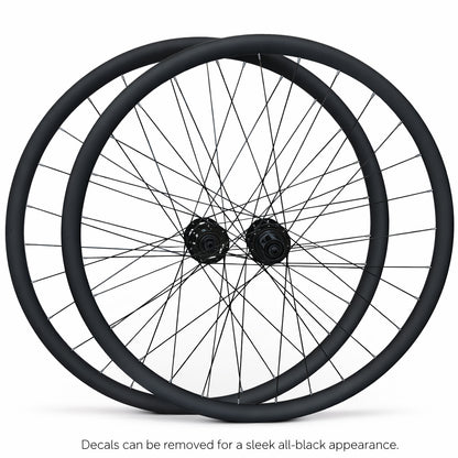 700c Road / CX / Gravel Wheel Set – Center Lock Disc – Thru Axle – 21mm Rim – Tubeless Compatible – Performance Hubs – HG – 8–12 Speed – 1760g