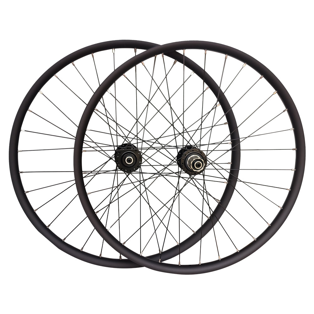 QR / THRU AXLE 700c (ETRTO 622x19) Road Hybrid CX Cyclocross Gravel Bike Wheelset 8/9/10/11/12 Speed - HG / SRAM XD/XDR - 6x Pawls Taiwan Sealed Bearings (6 Bolt) Disc Brake Hubs - 32x Black Spokes - Lightweight 1960g