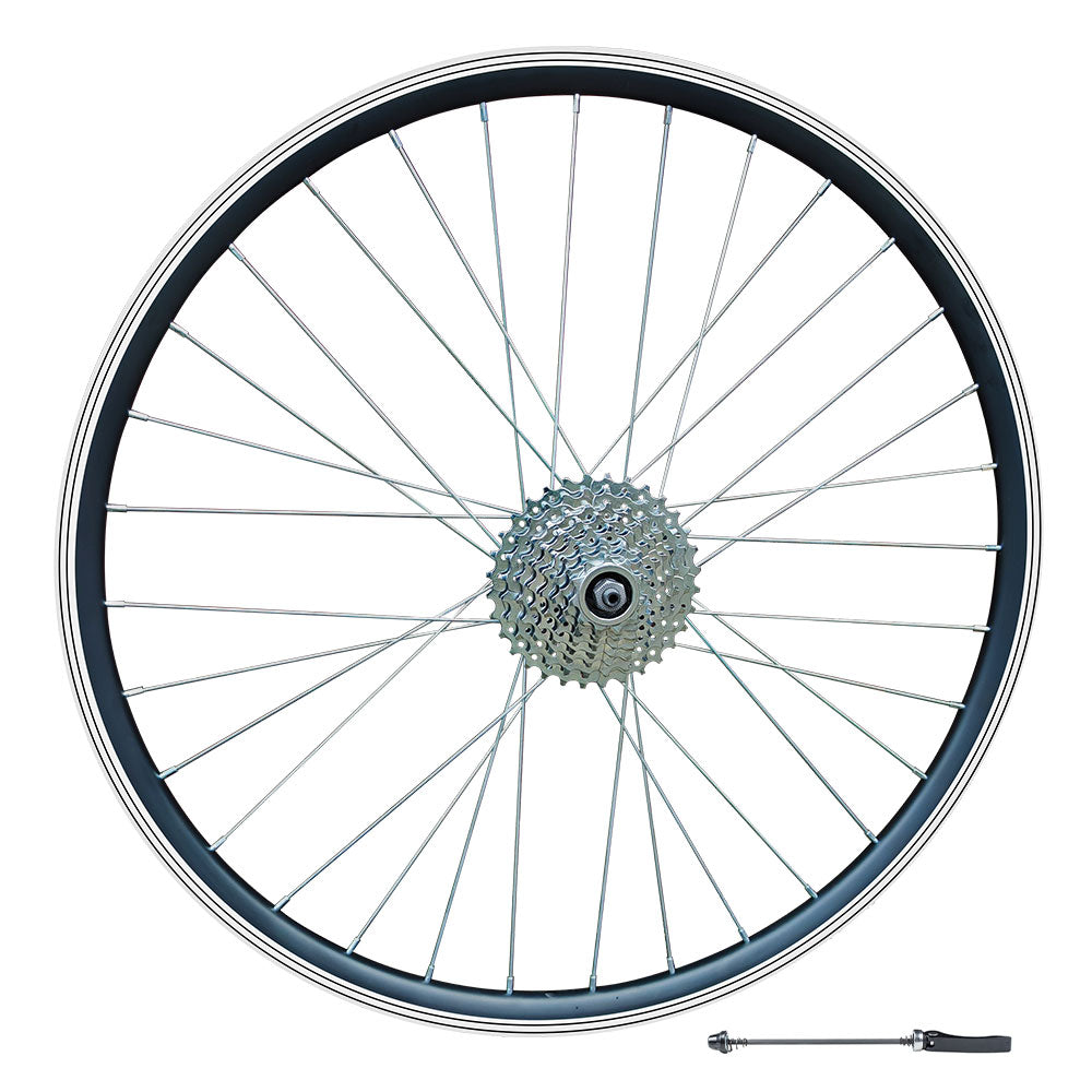 QR 700c (ETRTO 622x14) Road Racing Bike REAR Wheel 8 Speed Freewheel - Sealed Bearings Hub - Double Wall