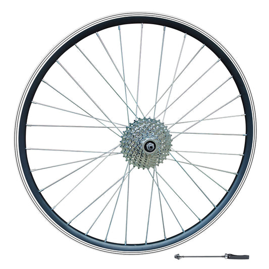 QR 700c (ETRTO 622x14) Road Racing Bike REAR Wheel 8 Speed Freewheel - Sealed Bearings Hub - Double Wall