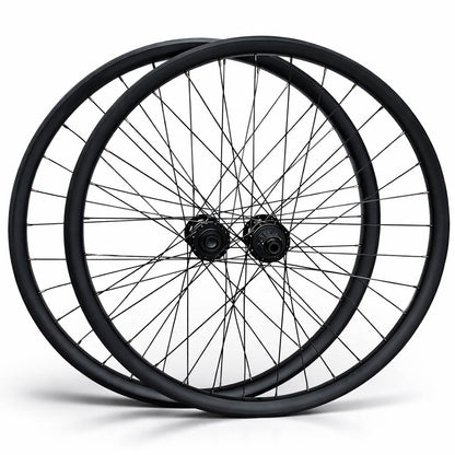 27.5” 650b Downhill Wheel Set – 6-Bolt Disc – 20×110 Front / 12×150–157 Super Boost Rear – 30mm Rim – Tubeless Compatible