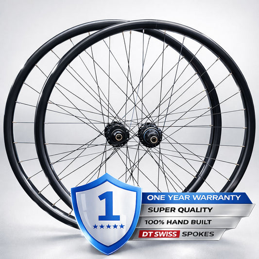 QR / THRU AXLE 700c (ETRTO 622x25) Hybrid Cyclocross Gravel Bike Wheel Set 8/9/10/11/12 Speed - HG / Shimano Micro Spline / SRAM XD - 6x Pawls Sealed Bearings (6 Bolt) Disc Brake Hubs - Tubeless Compatible