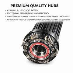 700c Road / Hybrid / CX / Gravel Rear Wheel – 6-Bolt Disc – QR / Thru Axle – 20mm Rim – Tubeless Compatible – Performance Hub – HG / XD / XDR – 8–12 Speed – 950g