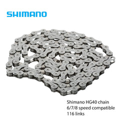 Shimano HG40 Chain – 6/7/8 Speed Compatible - 116 links