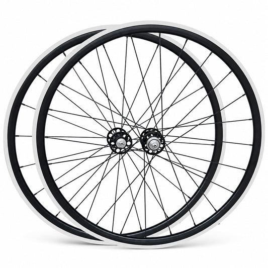 700c Fixie / Fixed / Single Speed Wheelset – Rim Brake – Bolt-On Axle – 15mm Rim – Tubeless Compatible – Carbon Flip-Flop Hub – 1650g