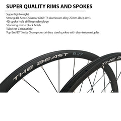 HIGH END - 700C GRAVEL SPECIFIC DISC WHEELSET - QR / THRU AXLE 700c (ETRTO 622x25) CX Cyclocross Gravel Bike Wheelset 8/9/10/11/12 Speed - HG / SRAM XD XDR - Premium 6x3 Pawls Taiwan Sealed Bearings Hubs - Tubeless Compatible - 1770g
