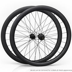CARBON FIBRE 700c Road Wheel Set – Center Lock Disc – QR / Thru Axle – 22mm Rim – Tubeless Compatible – Performance Hubs – HG / XDR / Microspline – 8–12 Speed - 1455g