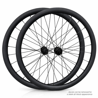 700c Road Wheel Set – Center Lock Disc – Thru Axle – 38mm deep section Rim – Tubeless Compatible – Performance Hubs – HG / XDR – 8–12 Speed – 1680g