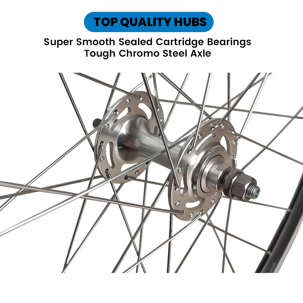 700c Fixie / Fixed / Single Speed Front Wheel – Rim Brake – Bolt-On Axle – 15mm Rim