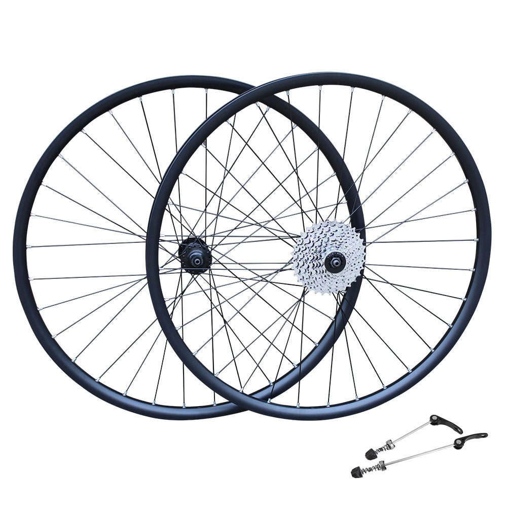 QR 700c Road Racing Gravel Cyclocross Bike Disc Brake Wheel Set 7/8/9/10 Speed - Sealed Bearings (6 Bolt) Disc Hubs