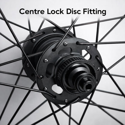 700c Hybrid / CX / Gravel Rear Wheel – Center Lock Disc – QR / Thru Axle – 25mm Rim – Tubeless Compatible – Performance Hubs – HG / XDR / Microspline / Campagnolo – 8–12 Speed - 925g